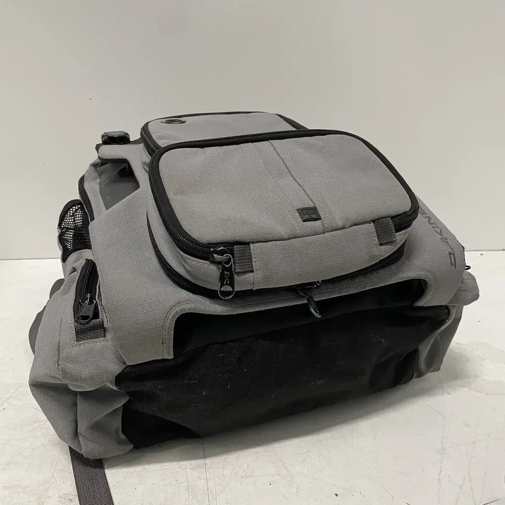 Dakine Recoil Backpack Skateboard Slot Camera Pack Hiking Waist Strap Black Gray